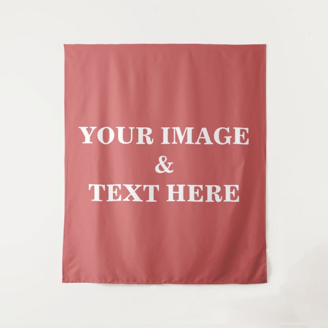 Tapeçaria Personalizada Com Sua Própria Foto & Tex (Frente)