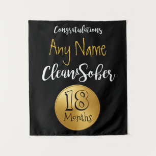 Tapeçaria personalizada de aniversário de sobrieda