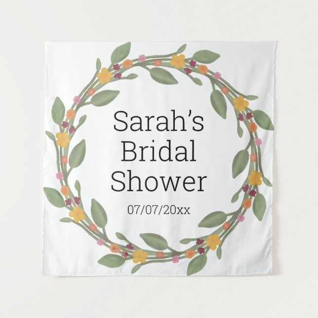 tapeçaria personalizada do chá de casamento (Frente)