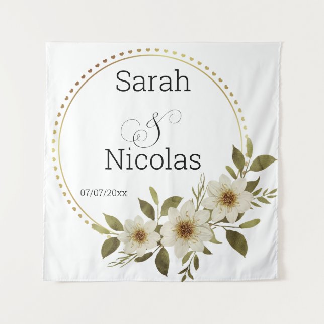 tapeçaria personalizada do chá de casamento (Frente)