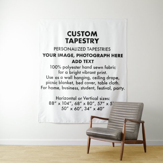 Tapeçaria Personalizada Pendurada na Parede 68"x80 (In Situ)