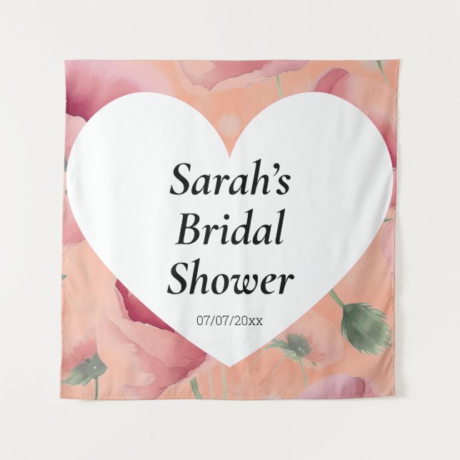 tapeçaria personalizada poster de chá de casamento (Frente)