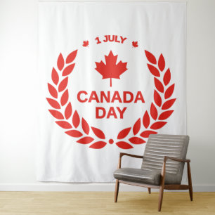 Tapeçaria por terra do dia do Canadá