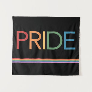 Tapeçaria Preta Arco-íris do ORGULHO