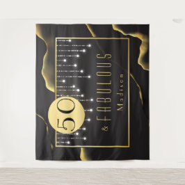 Tapeçaria Preto Inky Fab 50º Aniversário Legal