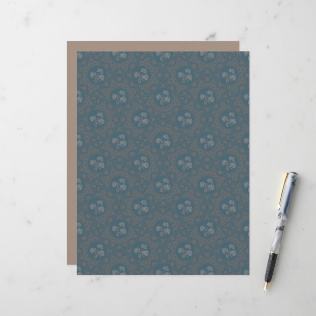 Tapeçaria Rococo Mandala Art Deco Scrapbook (Frente/Verso In Situ)