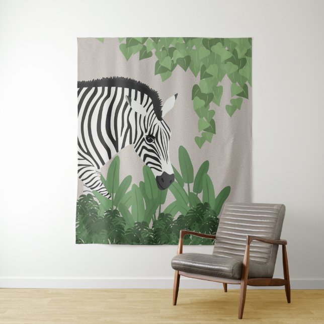 Tapeçaria Zebra entre Folhas (In Situ)