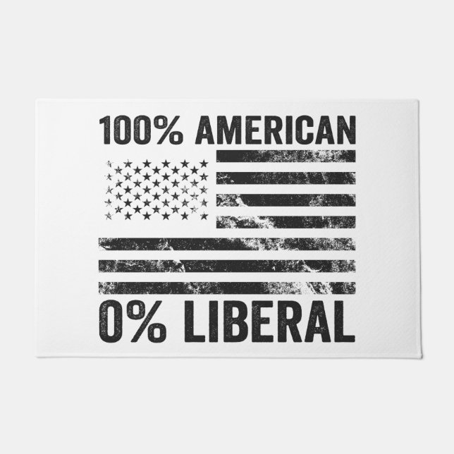 Tapete 100% americano 0% Liberal Republicano Bandeira Ame (Frente)