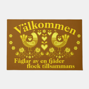 Tapete 2 Folk Fåglar av en fjäder, Valkommen/ gold