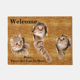 Tapete 3 gatinhos felinos do gato do gatinho que rasgam