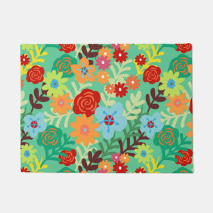 Tapete A aguarela colorida floresce floral fino