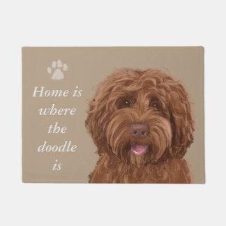 Tapete A casa é o lugar onde o doodle está