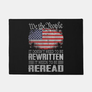 Tapete A Constituição dos EUA sobre a bandeira dos EUA pr