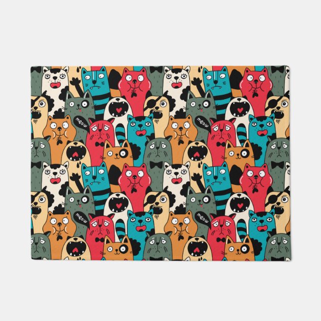 Tapete A multidão de gatos (Frente)