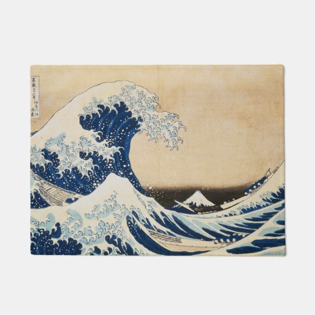 Tapete A onda de Excelentes de Kanagawa por Hokusai (Frente)