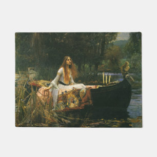 Tapete A senhora de Shalott no barco pelo Waterhouse de