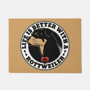 Tapete A Vida É Melhor Com Um Rottweiler