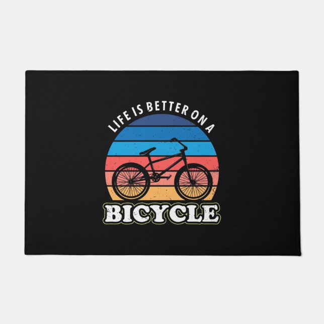 Tapete A Vida É Melhor Num Bicicleto (Frente)