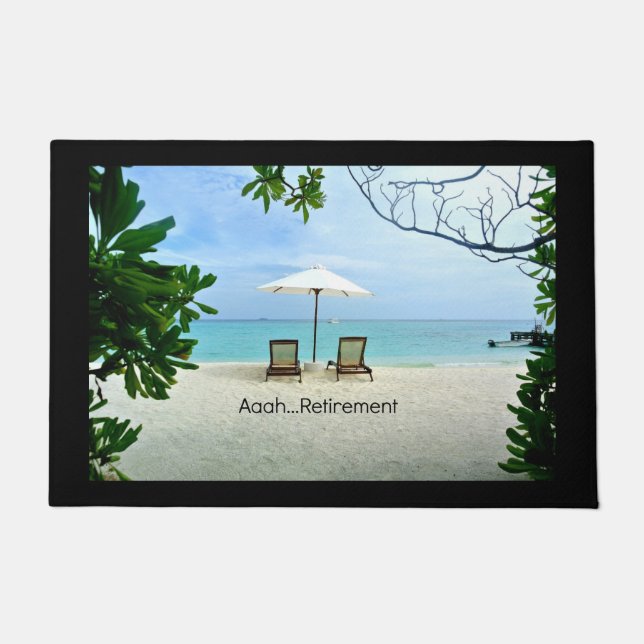 Tapete Aaah... aposentadoria, design popular. (Frente)