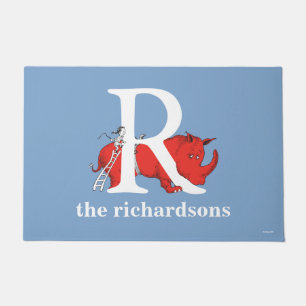 Tapete ABC do Dr. Seuss: Letra R - Branco Adicione seu