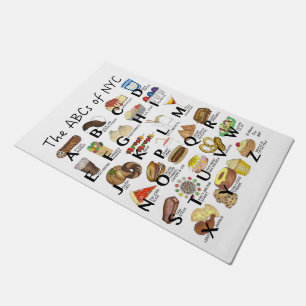 Tapete ABCs do alfabeto Nova Iorque Icônico NYC