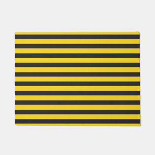 Tapete Abeja Melera Preto Amarelo Listras Horizontais Abe