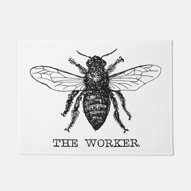 Tapete Abeja Trabalhadora Mel Abelha Preta (Frente)