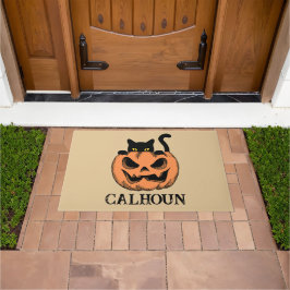 Tapete Abóbora do Halloween e Gato Negro Personalizados