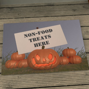 Tapete Abóbora Não-Comidas Aqui, Halloween Doormat
