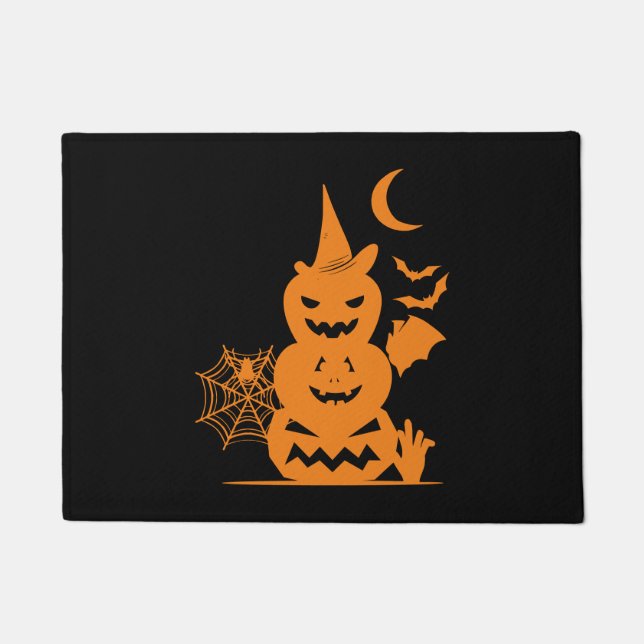 Tapete Abóboras Empilhadas Halloween (Frente)