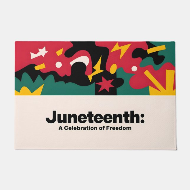 Tapete Abstrato 1 de junho Celebração da Liberdade Desi (Frente)