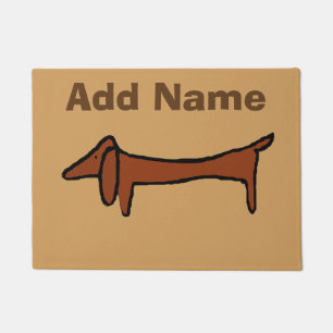 Tapete Abstrato de Cão de Dachshund Famoso