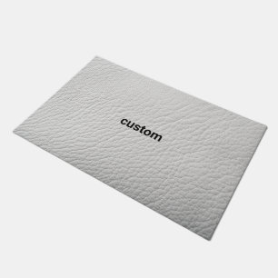 Tapete Abstrato de couro branco personalizado