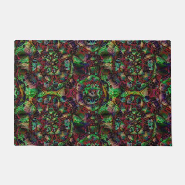 Tapete Abstrato de Intermitência de Flor bonito (Frente)