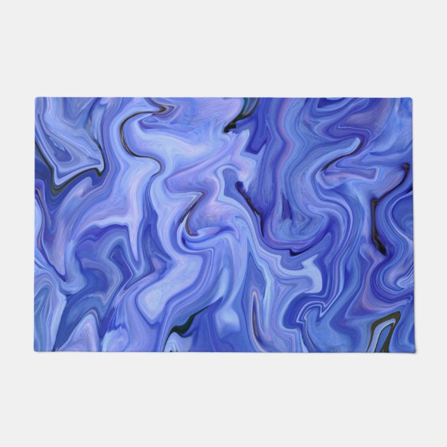 Tapete Abstrato de seda azul (Frente)
