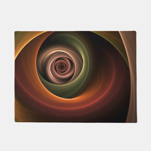 Tapete abstrato espiral 3D Cores quentes quentes Arte Fra (Frente)