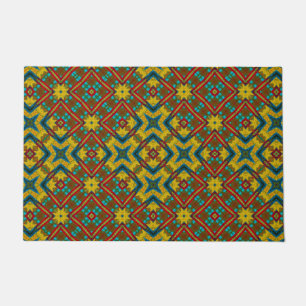 Tapete Abstrato Hippie Boho - Padrão Russo Terrestre Trib
