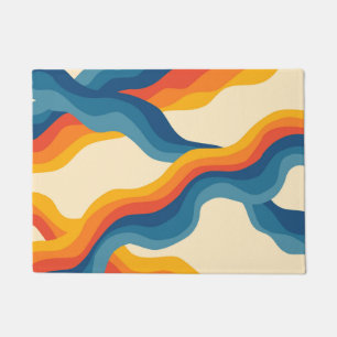 Tapete Abstrato Laranja Azul Retroativo Cinza de Cinzas E