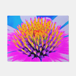 Tapete Abstrato Macro Rosa Quente e Amarelo Coneflower