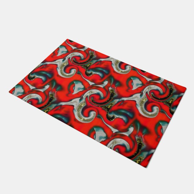 Tapete Abstrato mistura de mancha de gradiente vermelho s (Inclinado)