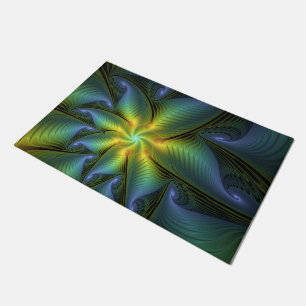 Tapete Abstrato Star, Ouro Verde brilhante Arte Fractal