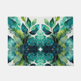 Tapete Abstrato Teal, Verde, Esmeralda, Botânica