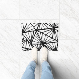 Tapete Abstrato Triângulo com porta Impressão de lino