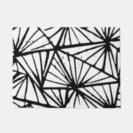 Tapete Abstrato Triângulo com porta Impressão de lino