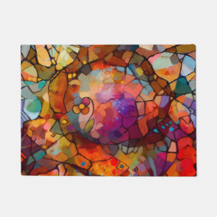 Tapete Abstrato, vidro colorido, pintura contemporânea