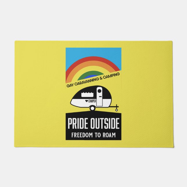 Tapete acampamento de gay caravana (Frente)
