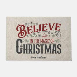 Tapete Acredite na magia da porta de Natal