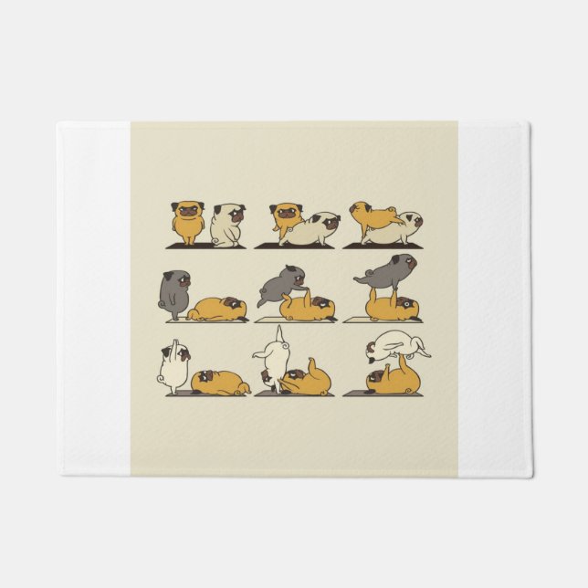 Tapete Acroioga com o Pug Pose Yoga (Frente)