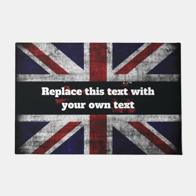 Tapete Add text on English flag Throw Pillow (Frente)