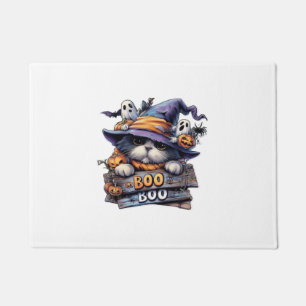 Tapete Adesivo de Gato fofo de Halloween � Chapéu de Brux